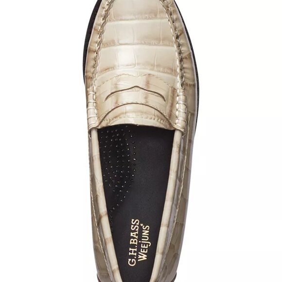 G.H.BASS Women's Whitney Croco Weejuns® Loafer Flats Sz 5 NIB - Picture 2 of 4